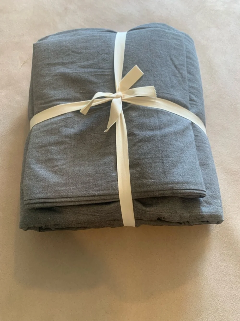 Gray Cotton Duvet Cover Set - NWT